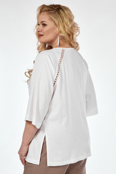 Летняя белая блуза с кружевными вставками Jurimex 3111 - фото 2