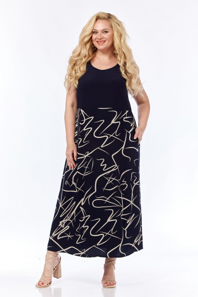 Летний комплект из вискозы и текстиля с платьем и блузой Jurimex 3122 - фото 7