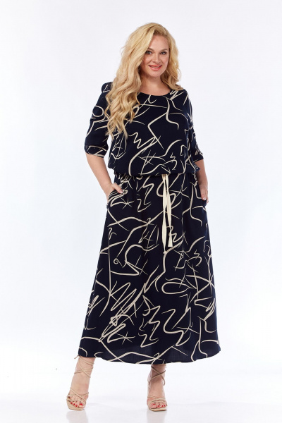 Летний комплект из вискозы и текстиля с платьем и блузой Jurimex 3122 - фото 1