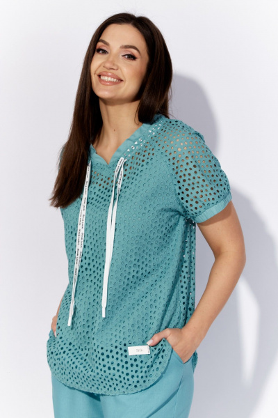 Летний комплект блузки и брюк с резинками TAiER 1289 - фото 8