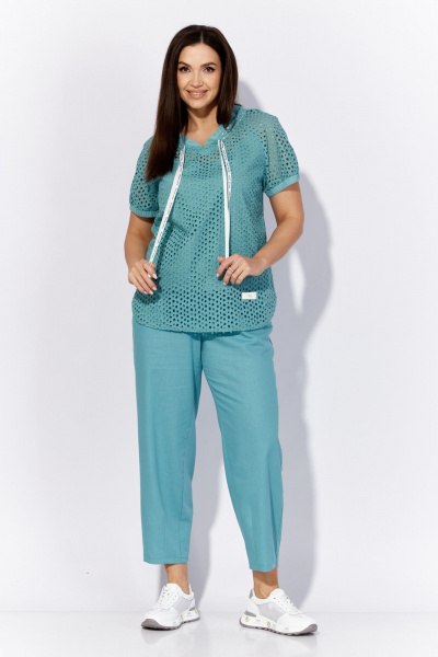 Летний комплект блузки и брюк с резинками TAiER 1289 - фото 7