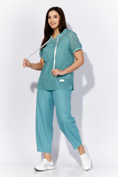 Летний комплект блузки и брюк с резинками TAiER 1289 - фото 6