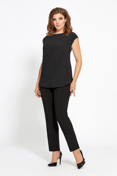 Блуза, брюки, жакет Mubliz 460 черно-белый - фото 3