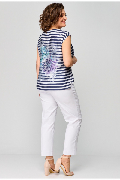 Блуза БелЭльСтиль 862-3 04 22 полоска_принт - фото 4