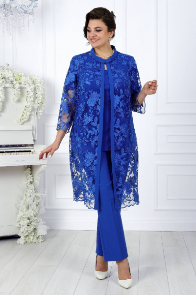 Брюки, джемпер, кардиган Ninele 5971 василек - фото 1