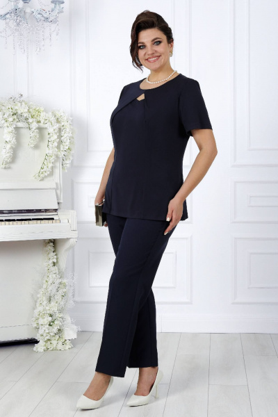 Брюки, джемпер, кардиган Ninele 5971 темно-синий - фото 14