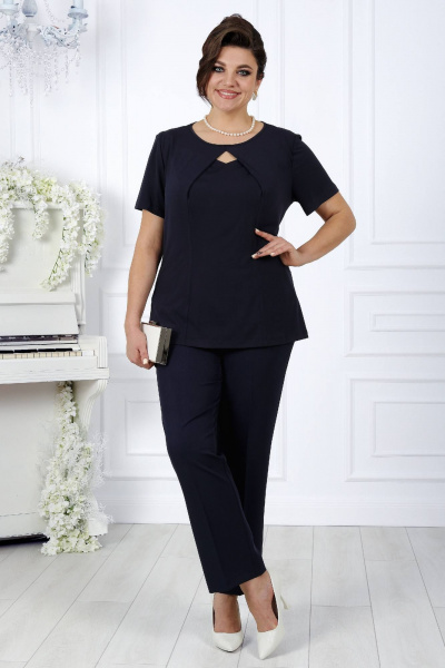 Брюки, джемпер, кардиган Ninele 5971 темно-синий - фото 15