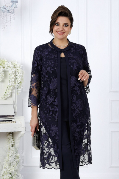 Брюки, джемпер, кардиган Ninele 5971 темно-синий - фото 17