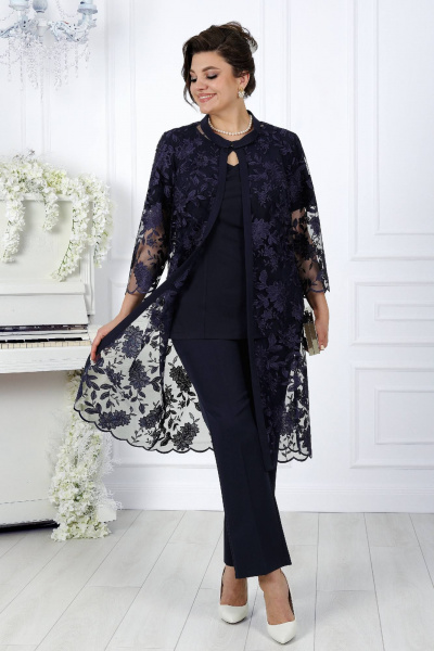 Брюки, джемпер, кардиган Ninele 5971 темно-синий - фото 18