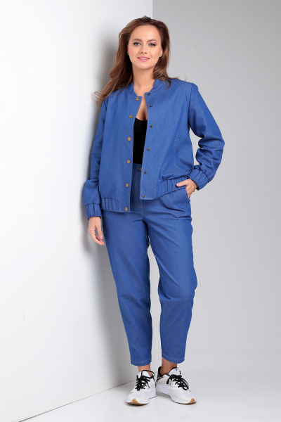 Брюки, куртка Liona Style 848 джинсовый - фото 1