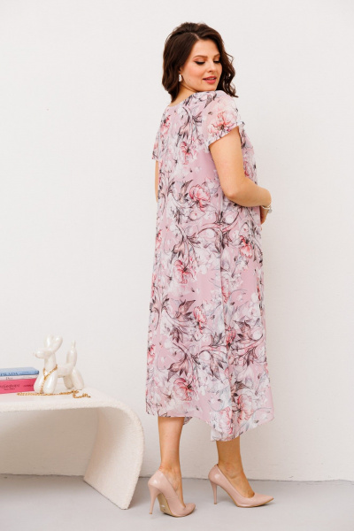 Платье Romanovich Style 1-1332 розовый_цветы - фото 6