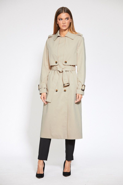 Плащ EOLA 1871 бежевый - фото 4
