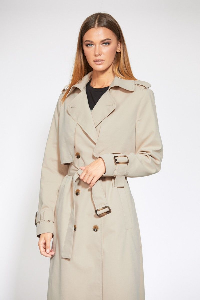 Плащ EOLA 1871 бежевый - фото 3