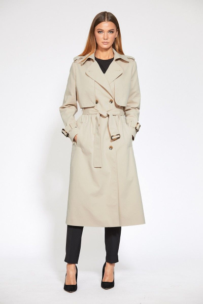 Плащ EOLA 1871 бежевый - фото 2