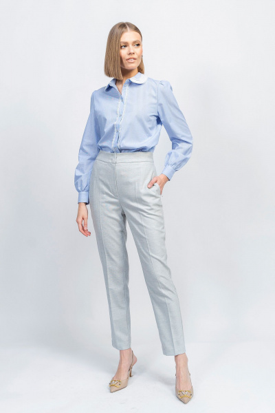 Блуза и брюки в стиле кэжуал из текстиля и хлопка Noche mio 5.504-1 ravi - фото 1