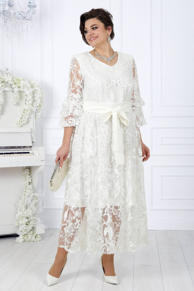 Платье Ninele 7436 белый - фото 3