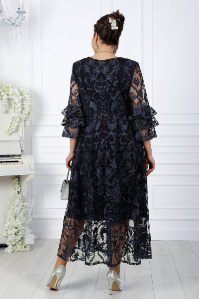 Платье Ninele 7436 темно-синий - фото 3