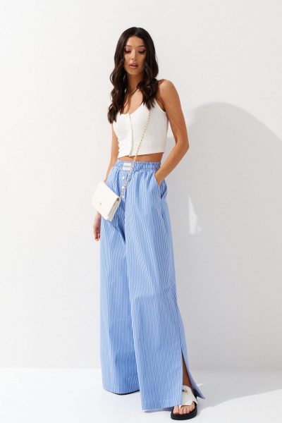 Круглогодичные текстильные брюки со шлёцами ANNETE A1220 - фото 2