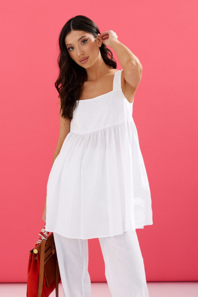 Летний комплект брюки и туника из легкого текстиля ANNETE A4141 - фото 4