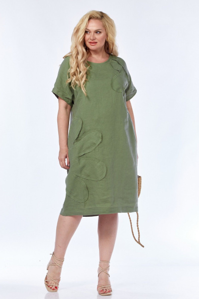 Платье Диомант 1977 хаки - фото 2