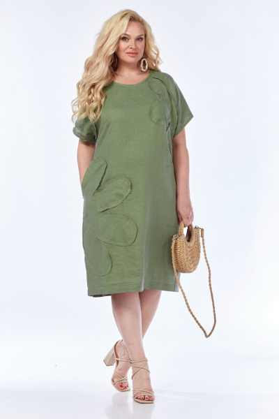 Платье Диомант 1977 хаки - фото 1