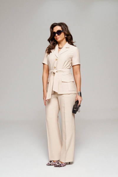 Брюки, жакет Beautiful&Free 6161 песочный - фото 3