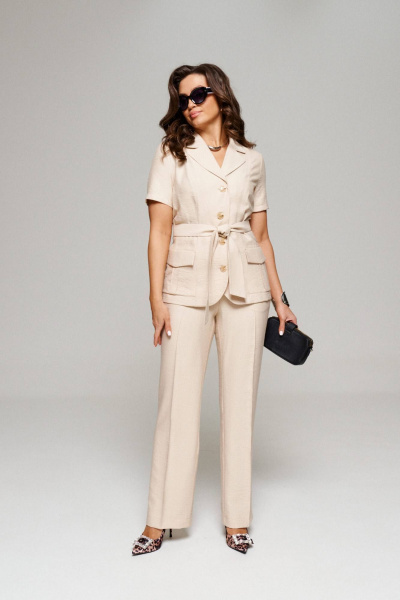 Брюки, жакет Beautiful&Free 6161 песочный - фото 1