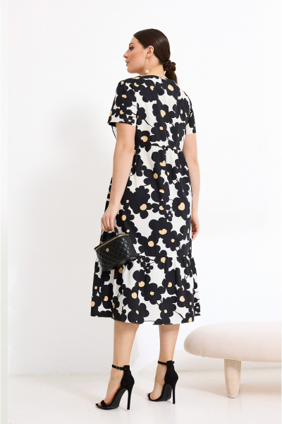 Платье с запахом и кружевной вставкой на каждый день Lissana 4917 - фото 3