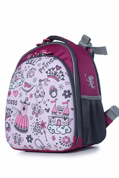 Рюкзак из текстиля фиолетовый круглый стиль на каждый день Galanteya 5424.24с251к45 сиреневый - фото 1