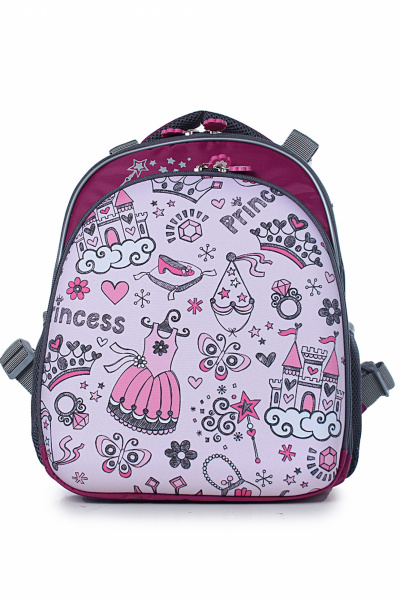 Рюкзак из текстиля фиолетовый круглый стиль на каждый день Galanteya 5424.24с251к45 сиреневый - фото 2