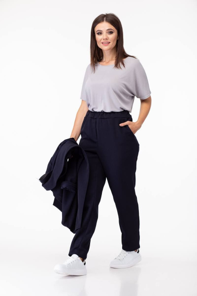 Брюки, жакет, топ ANASTASIA MAK 538 темно-синий - фото 3
