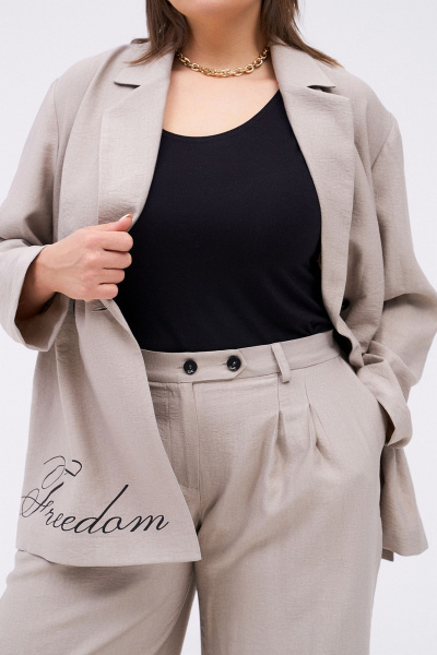 Брюки, жакет KaVaRi 8032.1 бежевый - фото 6