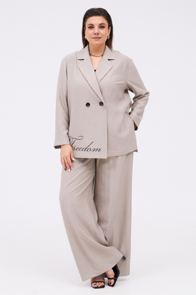 Брюки, жакет KaVaRi 8032.1 бежевый - фото 5