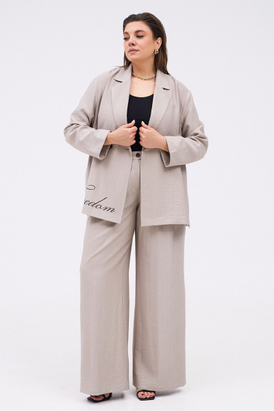 Брюки, жакет KaVaRi 8032.1 бежевый - фото 4