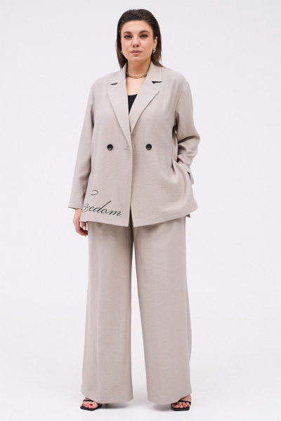 Брюки, жакет KaVaRi 8032.1 бежевый - фото 1