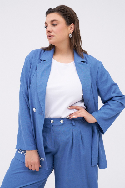 Брюки, жакет KaVaRi 8032.2 голубой - фото 7
