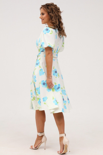 Летнее хлопковое платье полуприлегающего силуэта с коротким рукавом Angelina & Сompany 1001 - фото 9