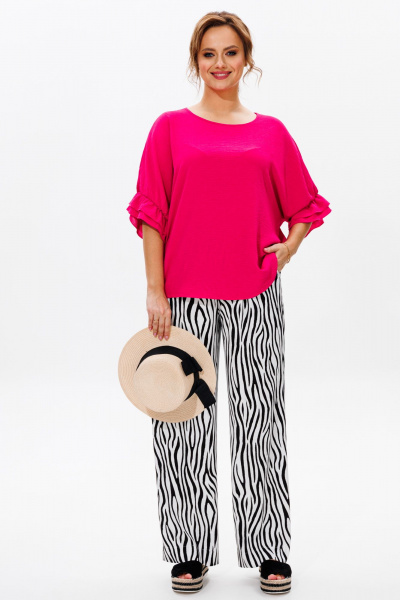 Блуза, брюки Mubliz 180 фуксия_зебра - фото 3