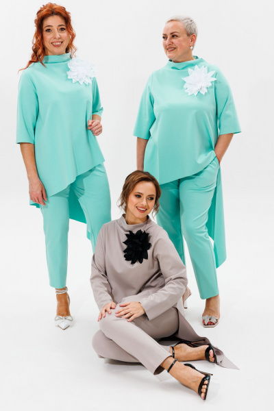 Блуза, брюки Mubliz 147 мята - фото 7