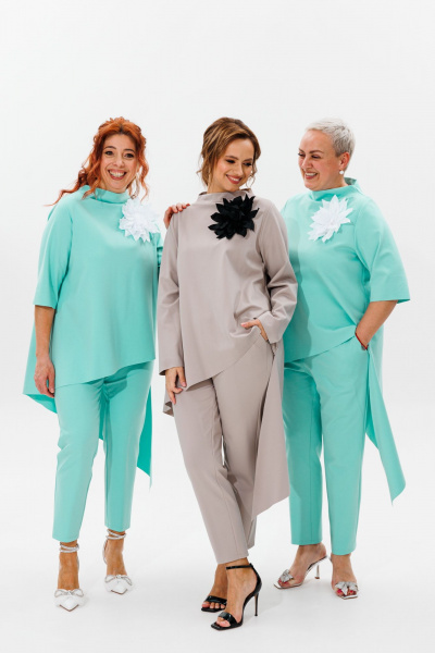 Блуза, брюки Mubliz 147 мята - фото 6