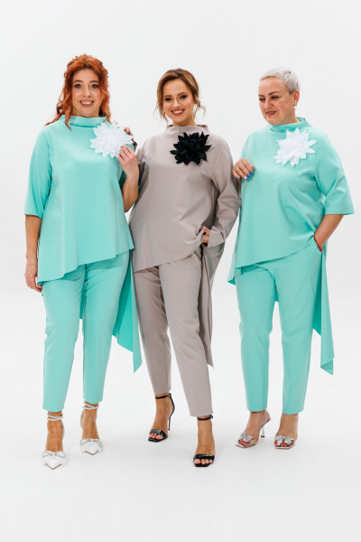 Блуза, брюки Mubliz 147 мята - фото 4