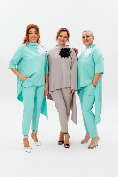 Блуза, брюки Mubliz 147 мята - фото 3