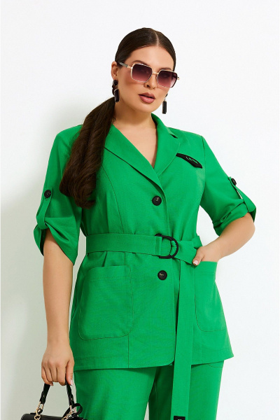 Брюки, жакет Lissana 4875 травяной - фото 4