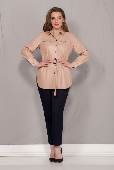 Рубашка Ивелта плюс 895 беж - фото 1