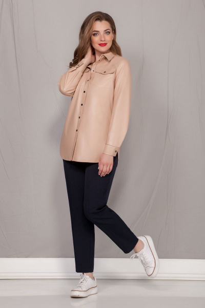 Рубашка Ивелта плюс 895 беж - фото 2