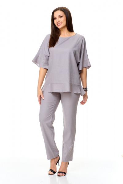 Блуза, брюки Abbi 5018 серый - фото 1