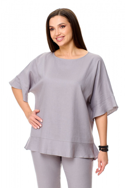 Блуза, брюки Abbi 5018 серый - фото 3