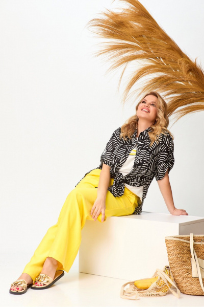 Блуза, брюки Laikony L-291 желтый - фото 3