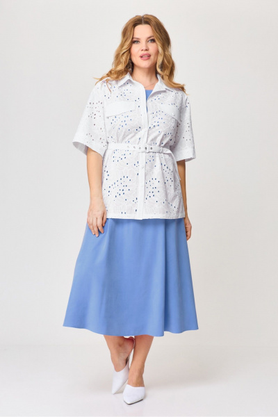 Блуза, платье Laikony L-491 голубой - фото 1