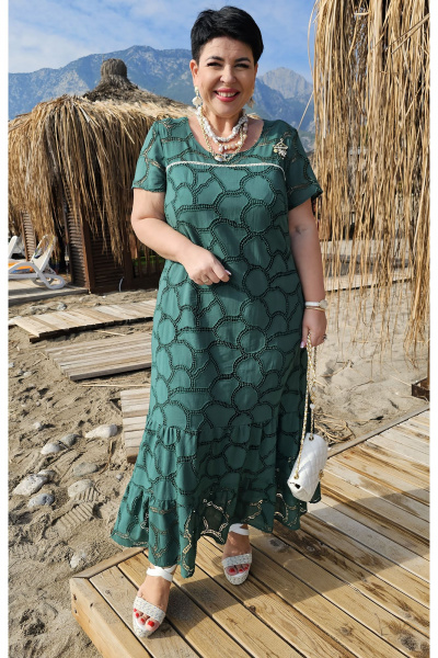 Платье Vittoria Queen 20803 изумрудный - фото 9